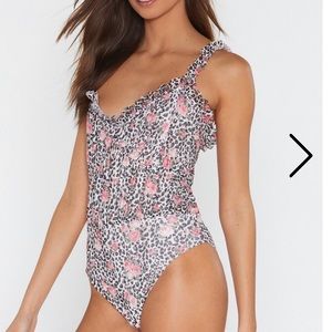 NWT Nasty Gal Mesh Me When I’m Gone Bodysuit Sz 2